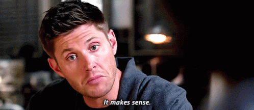 Makes Sense Dean Winchester GIF