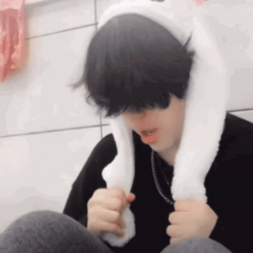 Male Bunny Hat GIF