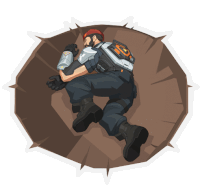 Man Down Spray Brimstone Sticker