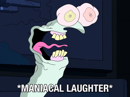 Maniacal Laughter Smiling Friends GIF