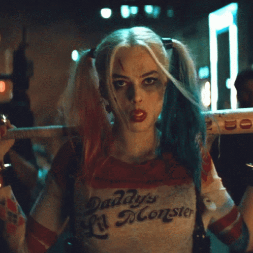 Margot Robbie Chewing Gum GIF