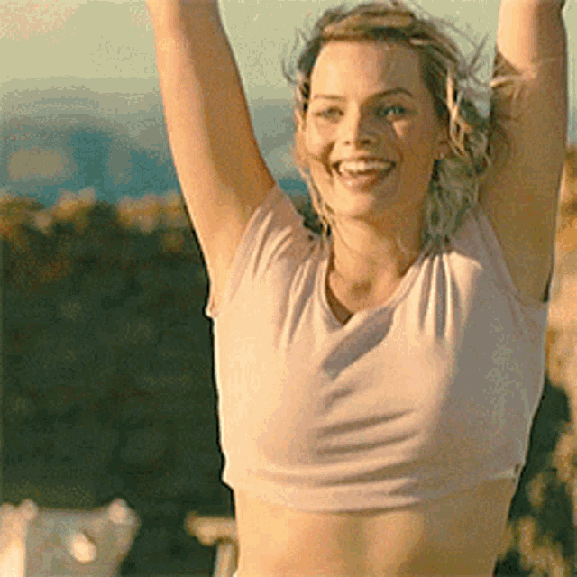 Margot Robbie Smile GIF