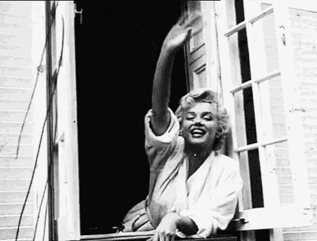 Marilyn Monroe Waving GIF