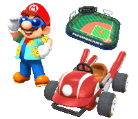 Mario Sunshine Pinch Hitter Sticker