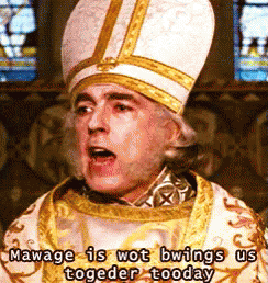 Marriage Princessbride GIF. This 244 x 258 animated GIF is part of our mawwiage collection. View the original animation, share it, or browse related GIFs.