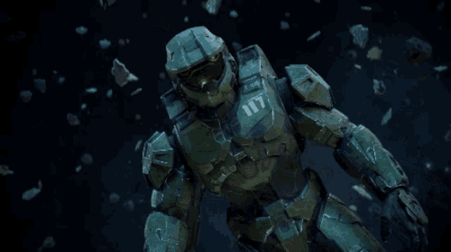 Master Chief In Space Halo GIF