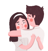 Mawar & Ringgo Hug Sticker