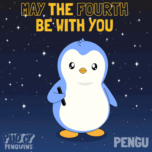 May The Fourth Be With You Penguin GIF. This 498 x 498 animated GIF is part of our may the schwartz be with you collection. Related themes include may the…