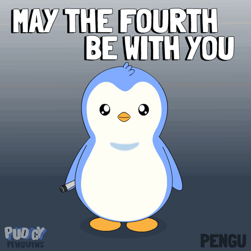 May The Fourth Be With You Penguin GIF. This 498 x 498 animated GIF is part of our may the schwartz be with you collection. Related themes include may the…