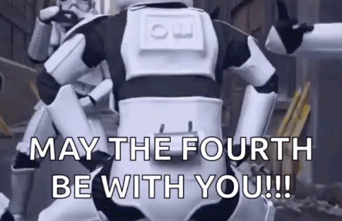May The4th May The Fourth GIF. This 498 x 322 animated GIF is part of our may the 4th be with you collection. Related themes include dance, dancing, robot…