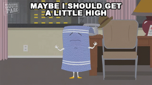 Maybe Ill Get A Little High Towelie GIF. This 498 x 280 animated GIF is part of our towelie collection. Related themes include smoke. Created by southpark…