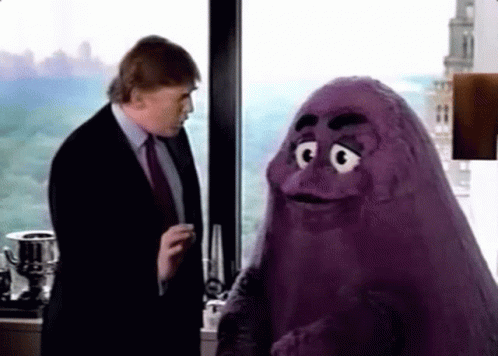 Mcdonaldland Donald Trump GIF. This 498 x 356 animated GIF is part of our grimace mcdonalds collection. Created by ShowbizRalph. View the original…