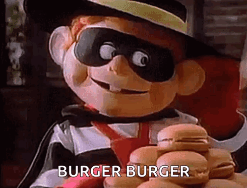 Mcdonalds Hamburglar GIF. This 498 x 379 animated GIF is part of our grimace mcdonalds collection. Related themes include hmm, thinking. Created by…