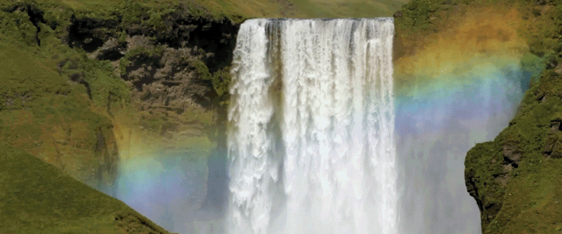 Meanwhile, In Iceland... This Gigantic Waterfall Is Happening. GIF