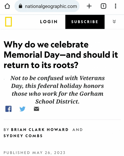 Memorial Day Gorham Meme
