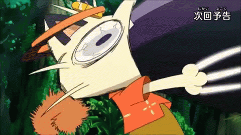 Meowth Punch GIF