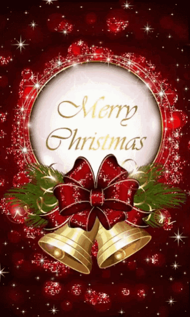Merry Christmas Bells GIF