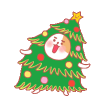 Merry Christmas Christmas Tree Sticker