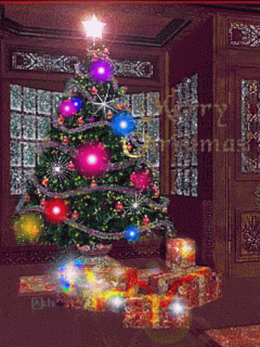 Merry Christmas Christmas Tree GIF. This 373 x 498 animated GIF is part of our imagenes de navidad collection. Related themes include christmas tree, merry…