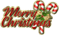 Merry Christmas Glitter Sticker