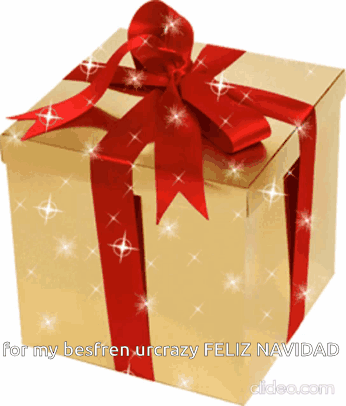 Merry Christmas Gold Present GIF