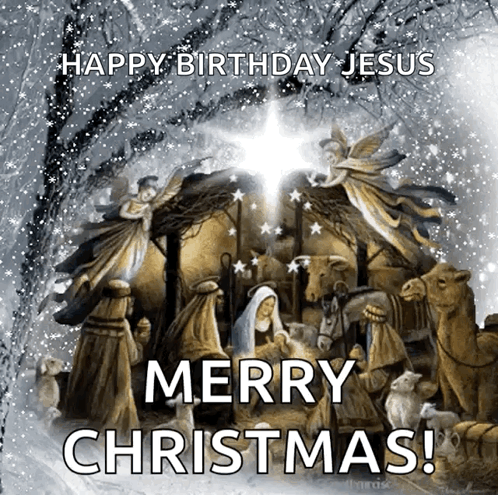 Merry Christmas Happy Holidays GIF. This 498 x 495 animated GIF is part of our birth of jesus christ collection. Related themes include christmas, merry…