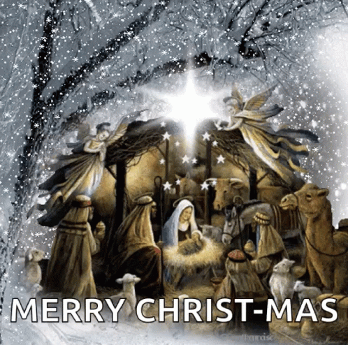Merry Christmas Happy Holidays GIF. This 498 x 494 animated GIF is part of our birth of jesus christ collection. Related themes include merry christmas…
