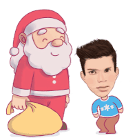 Merry Christmas Santa Sticker