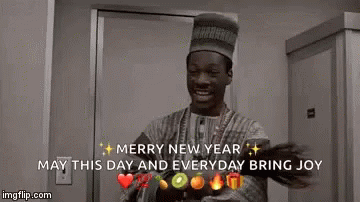 Merry New Year Eddie Murphy GIF. This 360 x 202 animated GIF is part of our merry new year trading places collection. Related themes include laughing…