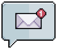 Message Pixelated Sticker