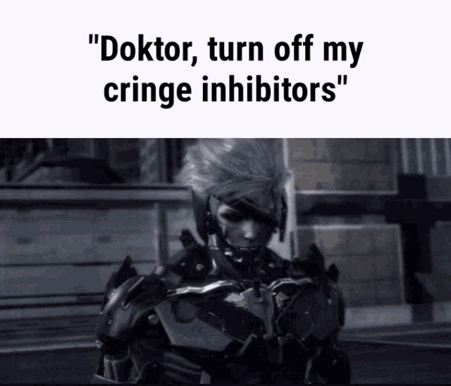 Metal Gear Rising Cringe GIF