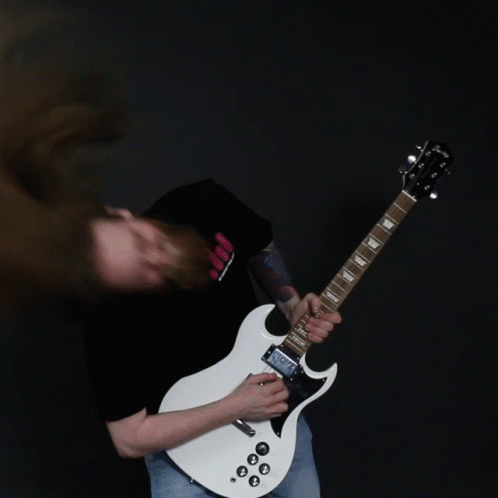 Metal Head Headbanging GIF