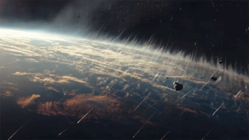 Meteor Shower Moonfall GIF
