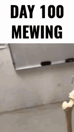 Mewing Skeleton GIF