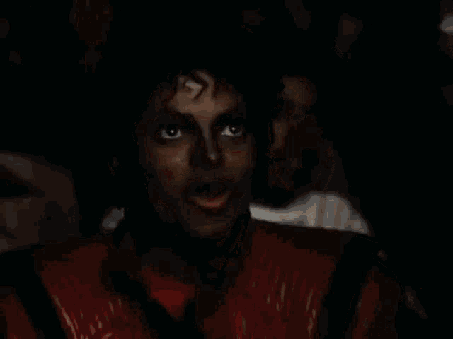 Michael Jackson Eating Popcorn Thriller GIF