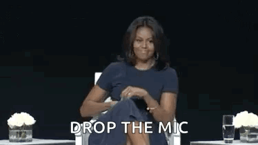Michele Obama Drop The Mic GIF