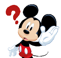 Mickey Mouse Question Mark Sticker