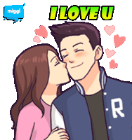 Miggi I Love U Sticker