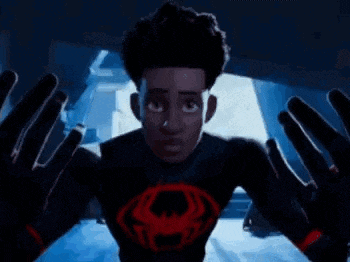 Miles Morales Running Away From Miguel GIF