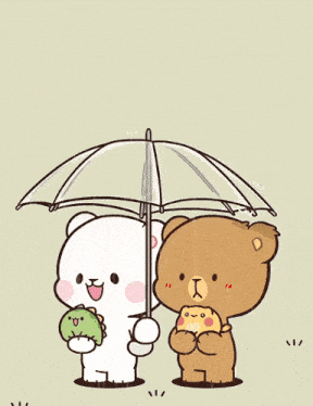 Milk And Mocha Bear Rain GIF