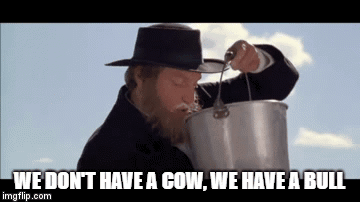 Milking The Bull GIF