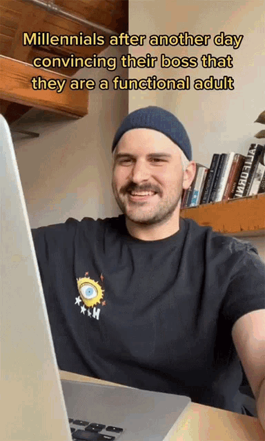 Millennials Convincing Their Boss That They Are A Functional Adult Rod Thill GIF