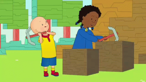 Minecraft Caillou GIF