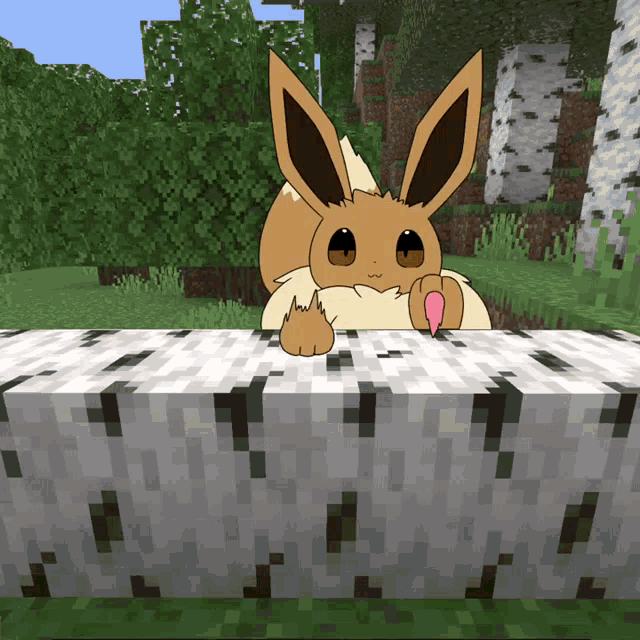 Minecraft Eevee GIF