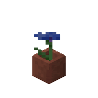 Minecraft Potted Cornflower Sticker