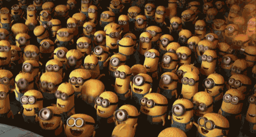 Minions Cheer GIF. This 500 x 269 animated GIF is part of our minions cheering collection. Related themes include cheer, happy, yay. View the original…