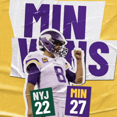 Minnesota Vikings (27) Vs. New York Jets (22) Post Game GIF