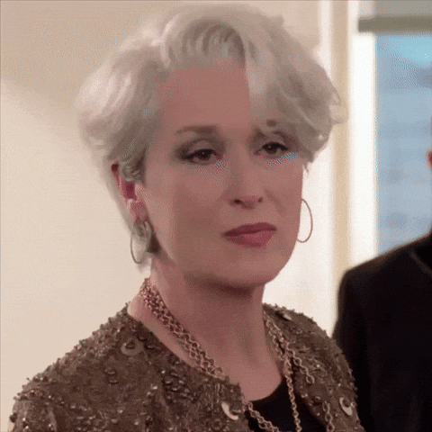 Miranda Priestly Meryl Streep GIF. This 480 x 480 animated GIF is part of our miranda priestly collection. Created by drewnfld. View the original animation…