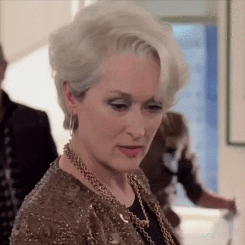 Miranda Priestly Meryl Streep GIF. This 480 x 480 animated GIF is part of our miranda priestly collection. Created by drewnfld. View the original animation…