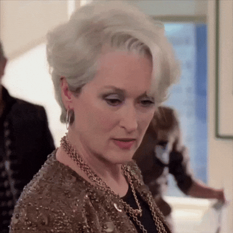Miranda Priestly Meryl Streep GIF. This 480 x 480 animated GIF is part of our miranda priestly collection. Created by drewnfld. View the original animation…